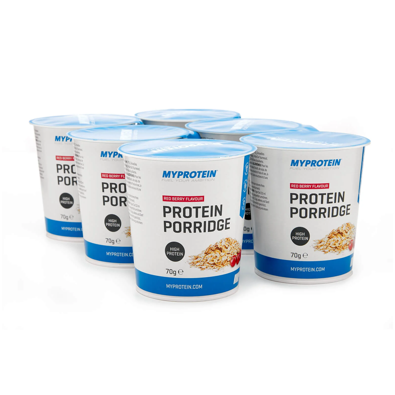 Protein Porridge Pots - 6 x 70g - Red Berry Image 1