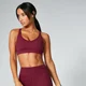 Power Mesh Sports Bra - Oxblood