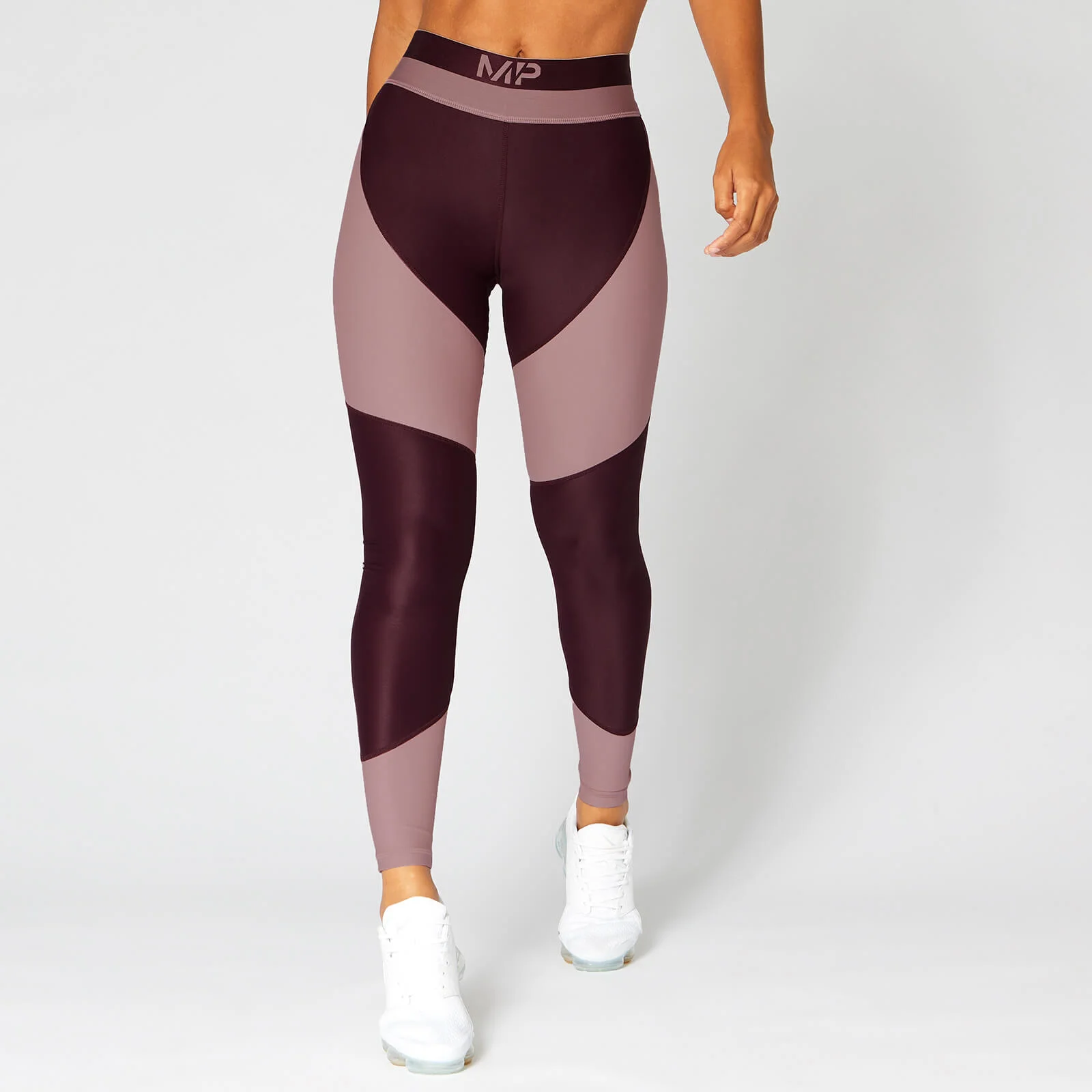 MP Women's Metallic Panelled Leggings - Malbec - XS Image 1