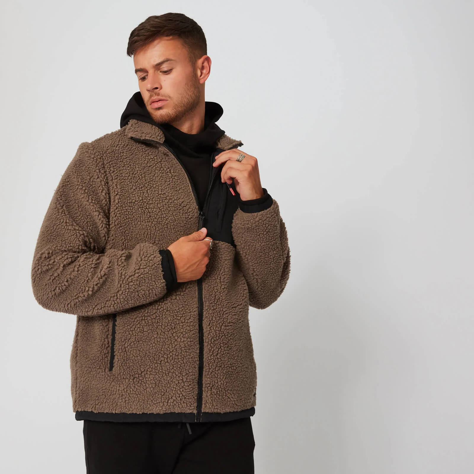 Borg Zip-Through - Quarry - XS Image 1