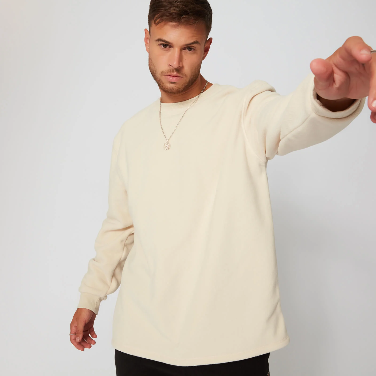 MP Men's Keep Warm Crew - Ecru - XS Image 1