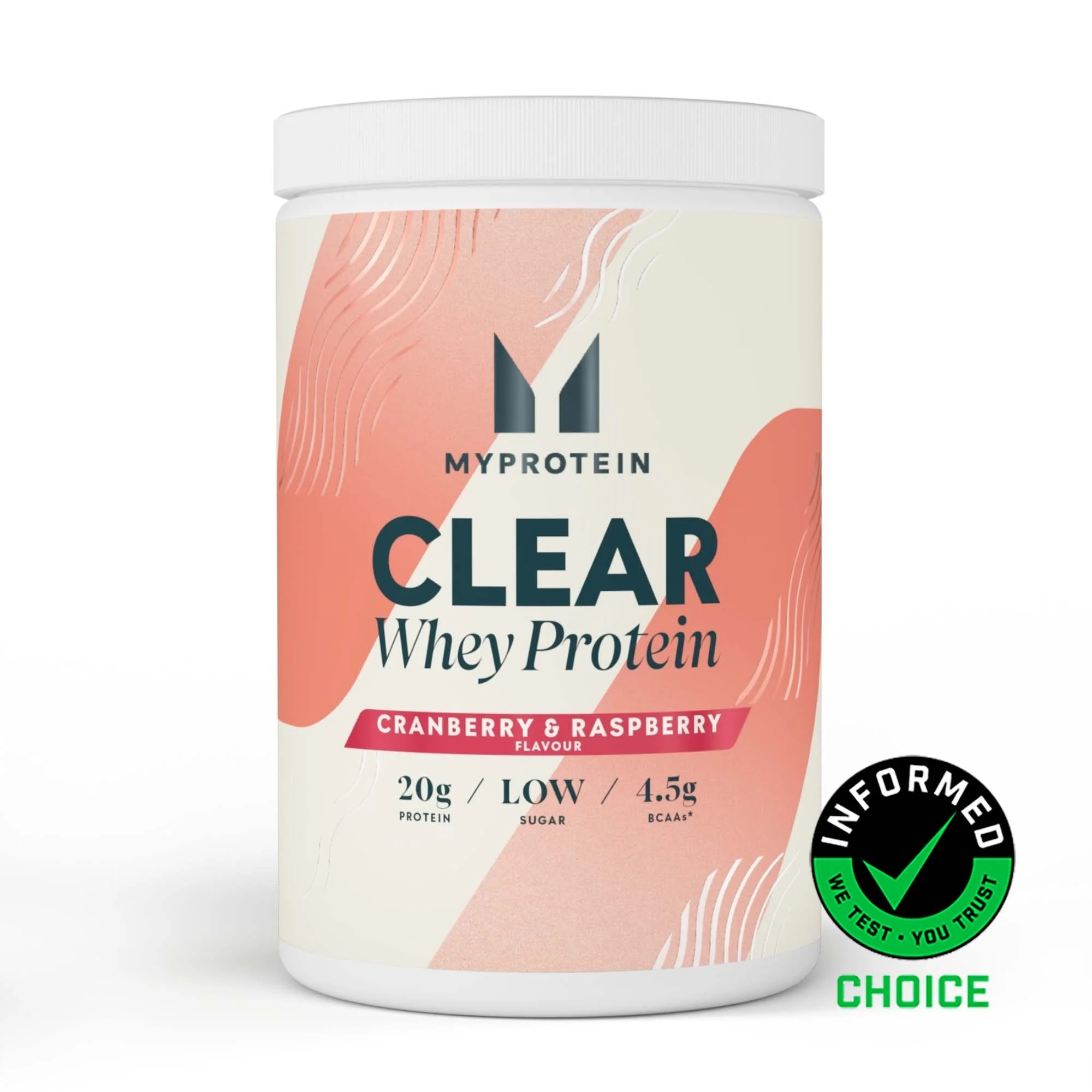 Clear Whey Protein Powder - 500g - 20servings - Raspberry Lemonade Image 1