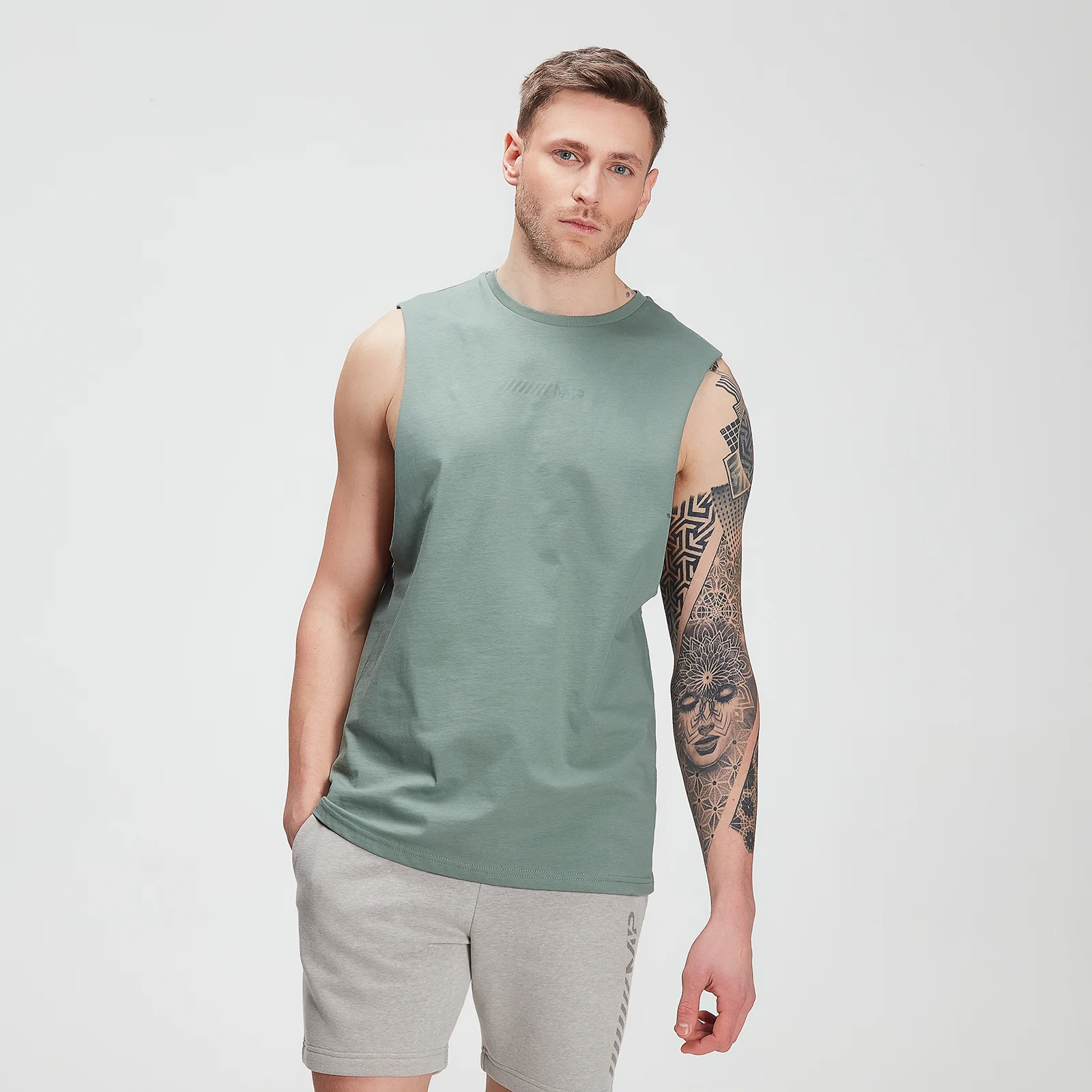 MP Men's Tonal Graphic Tank – Washed Green - XXS Image 1