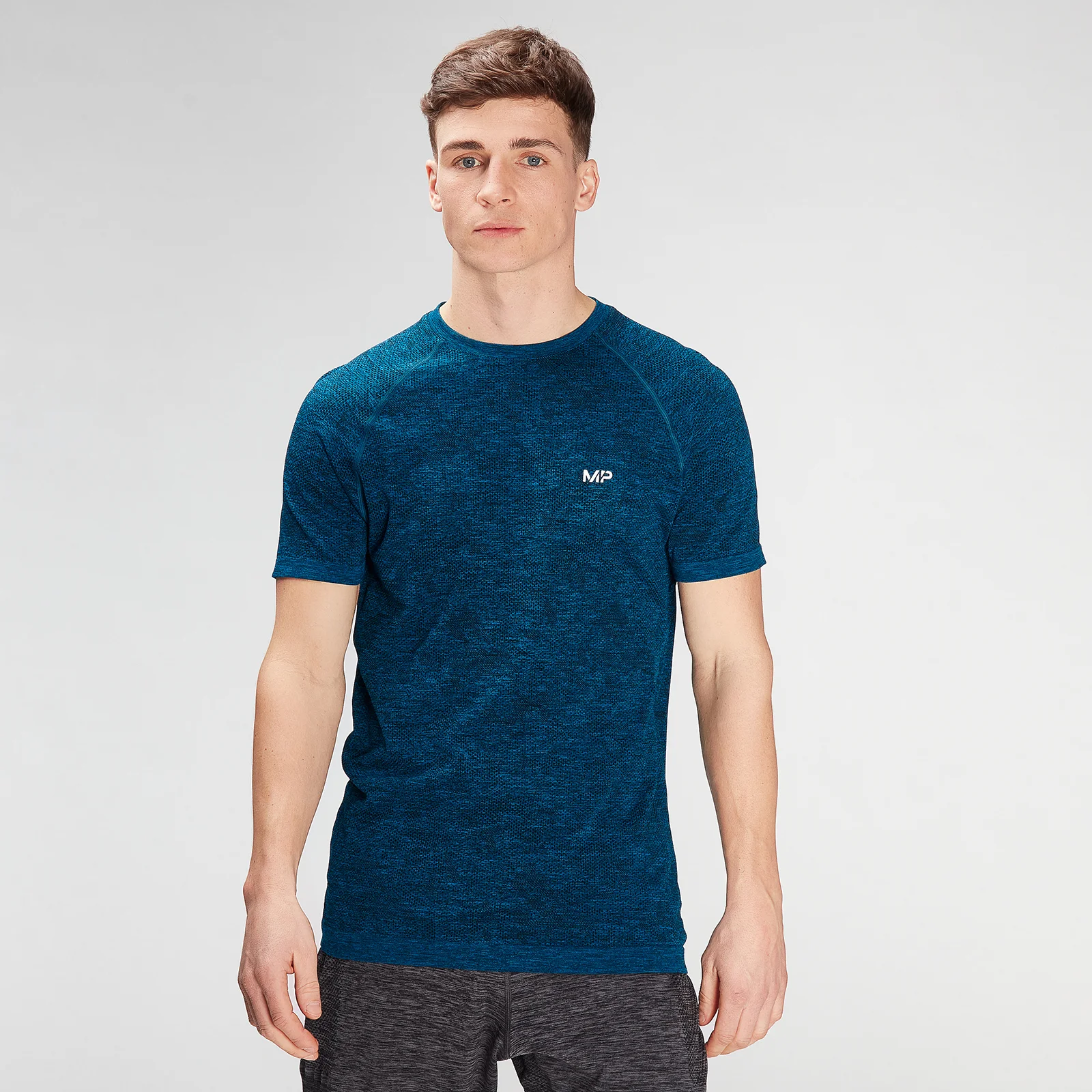 MP Men's Essential Seamless Graphic Short Sleeve T-Shirt- Aqua - XXS Image 1