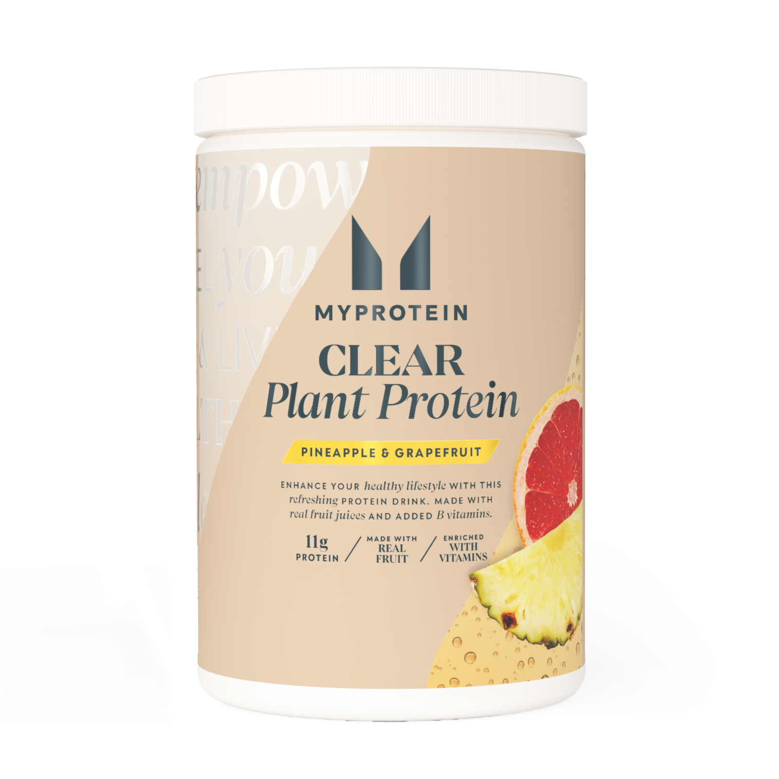 Clear Vegan Protein - 40servings - Pineapple & Grapefruit Image 1