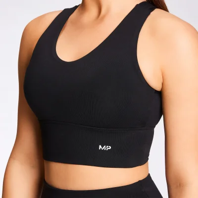 MP Women's Power Longline Sports Bra - Black - XXL Image 6