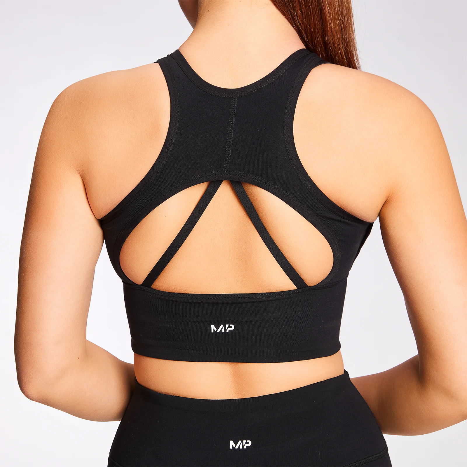 MP Women's Power Longline Sports Bra - Black - XXL Image 1
