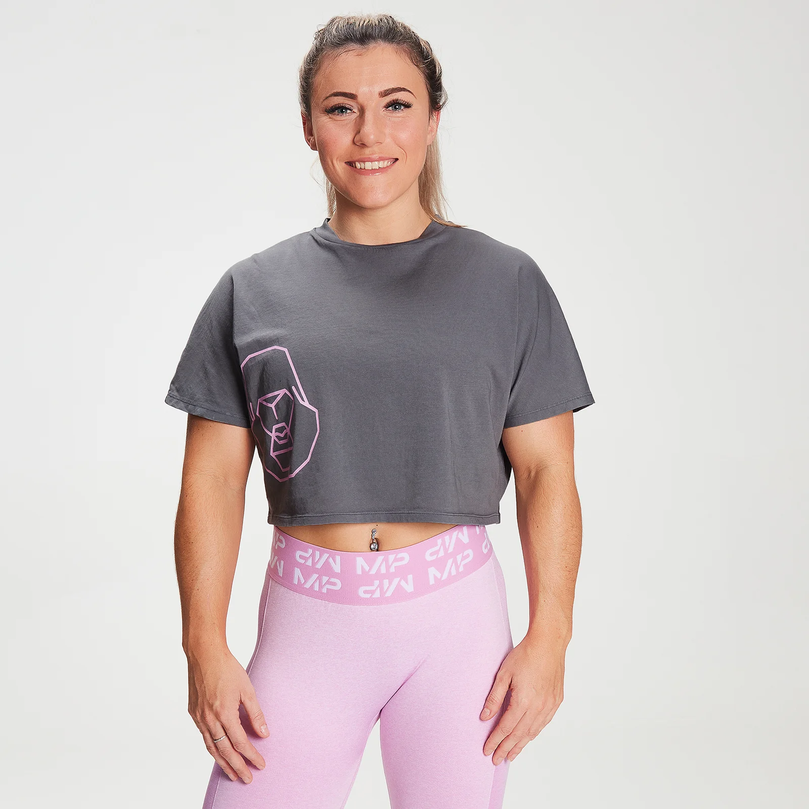 MP X Zack George Women's Washed Crop T-Shirt - Carbon - XXS Image 1