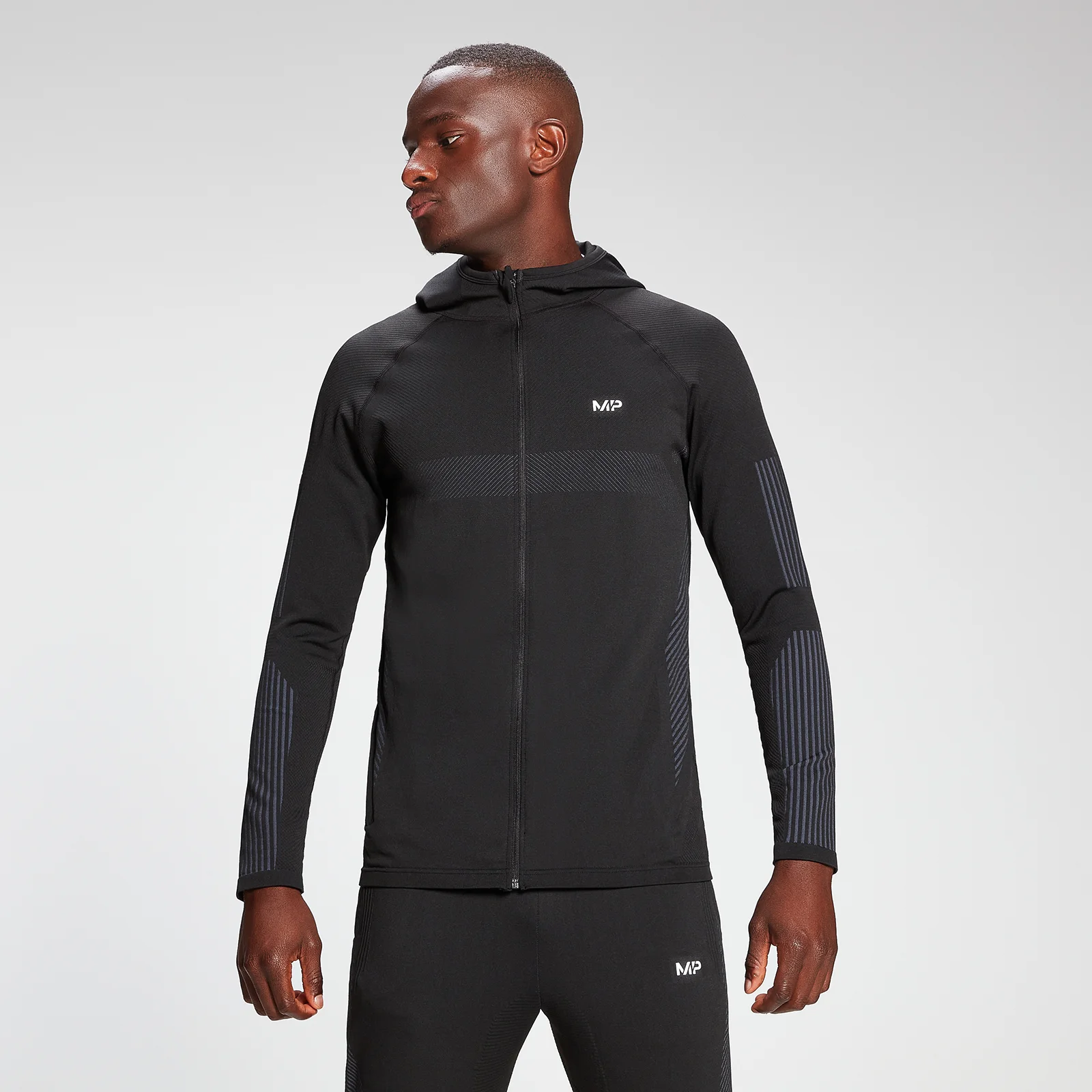 MP Men's Engage Zip Up Hoodie - Black - XXS Image 1