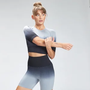 MP Women's Velocity Seamless Crop Top - Black - Size XXS
