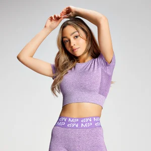 MP Women's Curve Crop Short Sleeve T-Shirt - Deep Lilac - Size XL