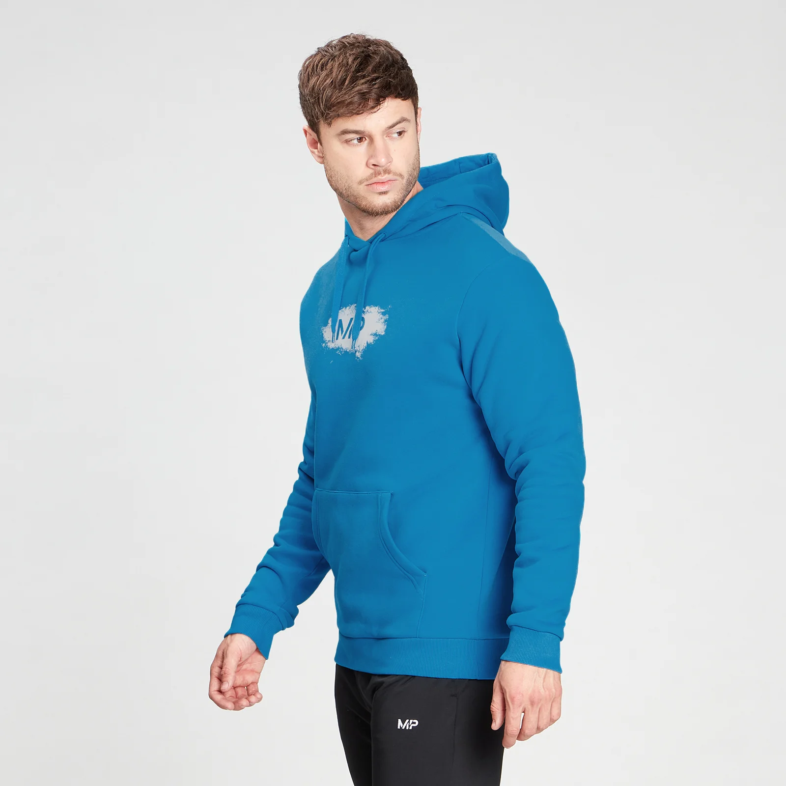 MP Men's Chalk Graphic Hoodie - Aqua - XXS Image 1