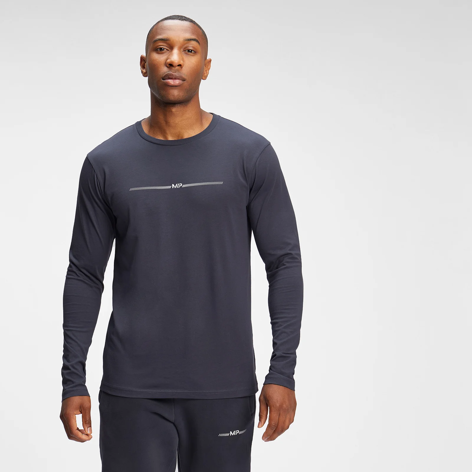 MP Men's Mini Mark Graphic Long Sleeve T-Shirt - Graphite - XXS Image 1