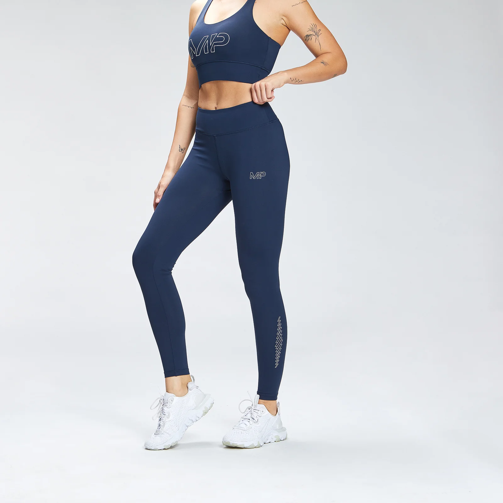 MP Women's Repeat Mark Graphic Training Leggings - Petrol blue - XXS Image 1