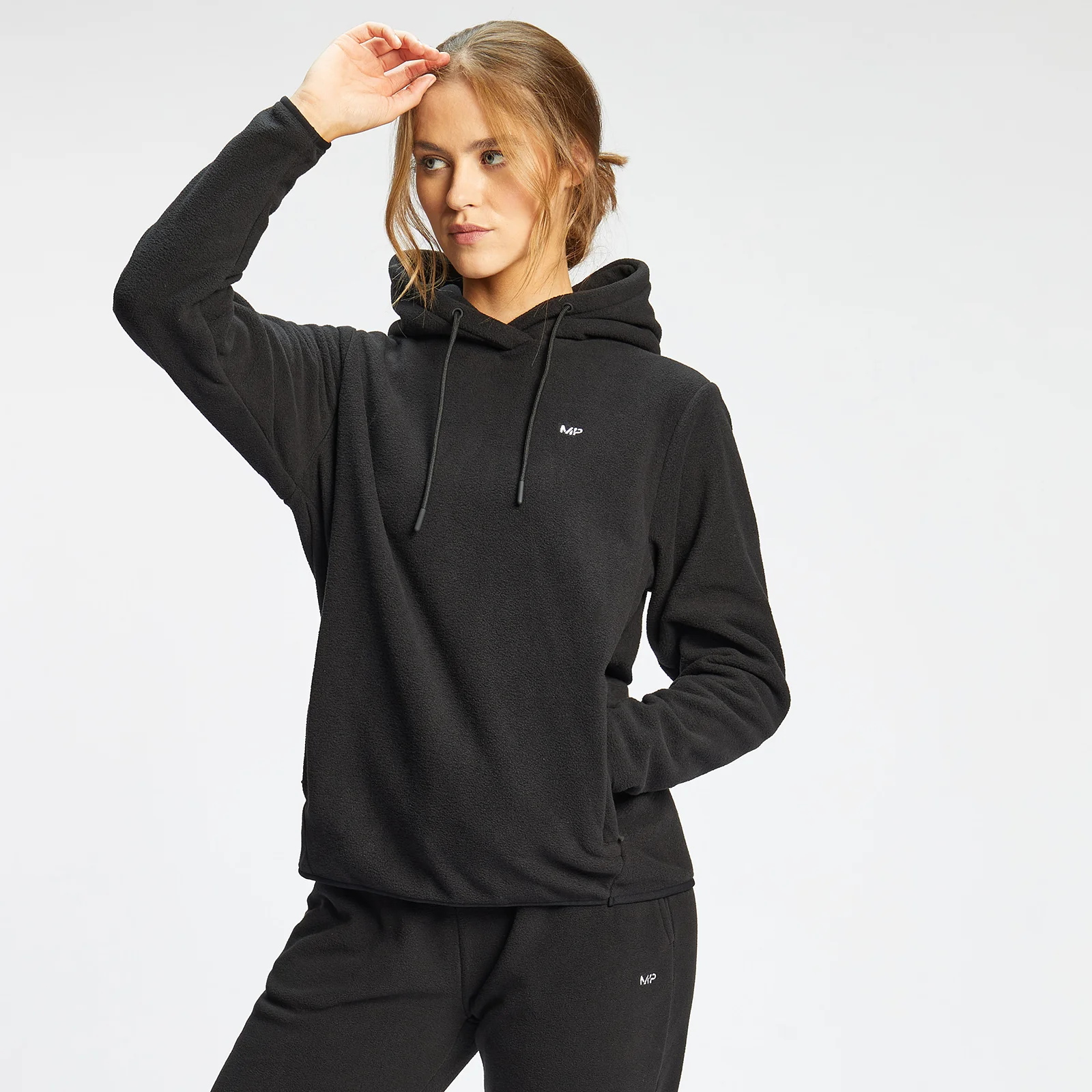 MP Women's Fleece Overhead Hoodie - Black - XS Image 1