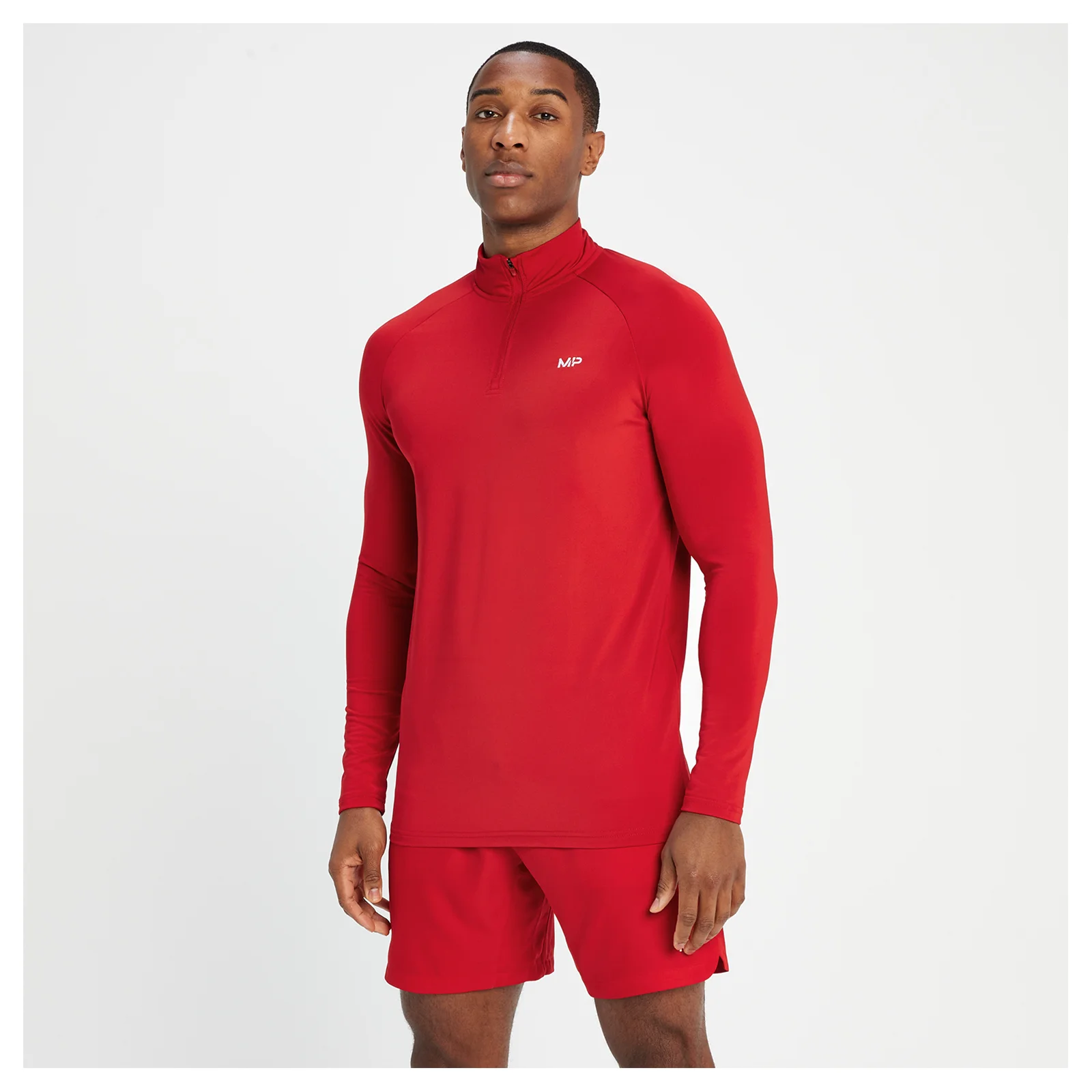MP Men's Training 1/4 Zip - Crimson - XXS Image 1