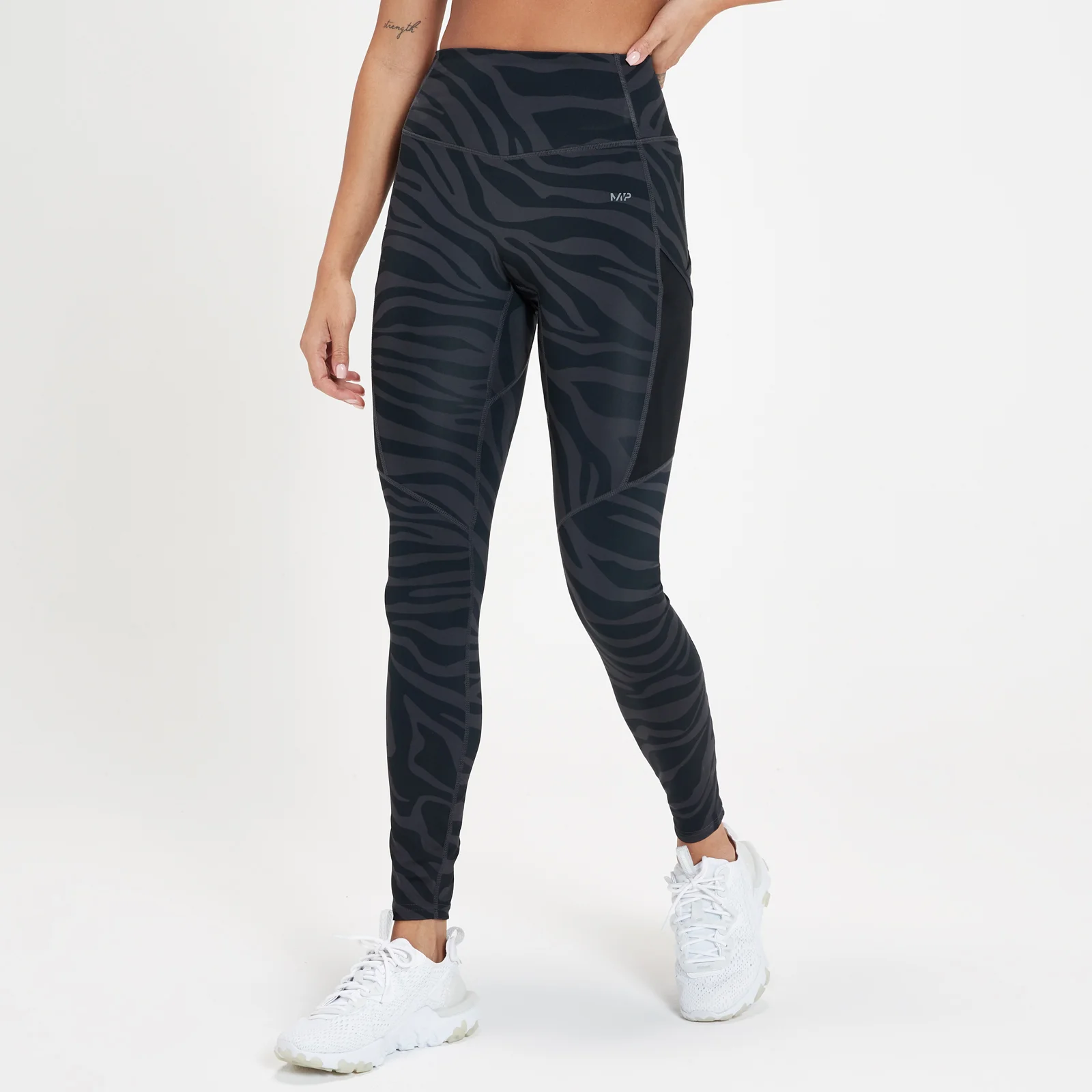 MP Women's Tempo Leggings - Black Zebra - XXS Image 1