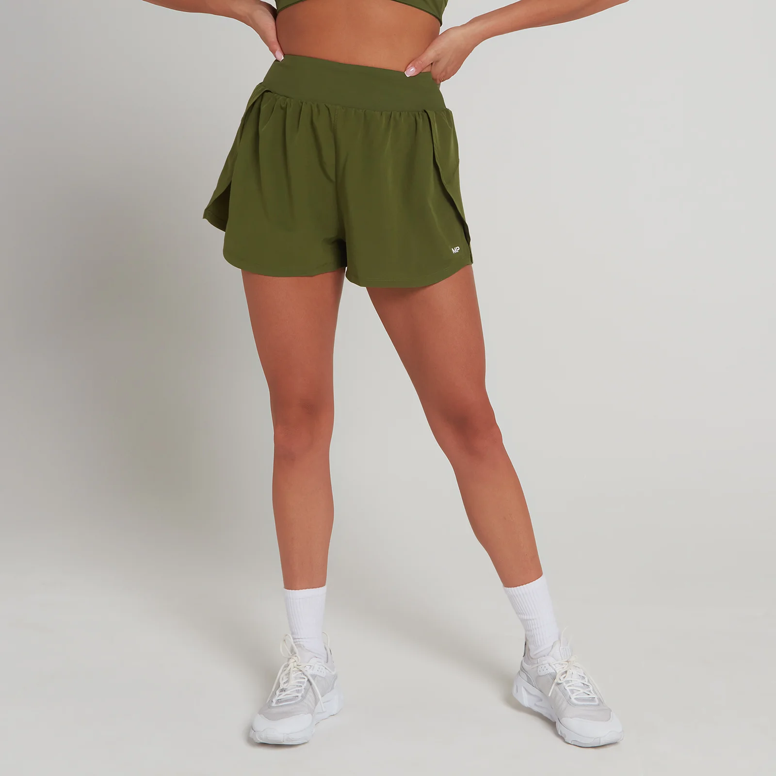 MP Women's Adapt Double Layer Shorts - Leaf Green - XXS Image 1