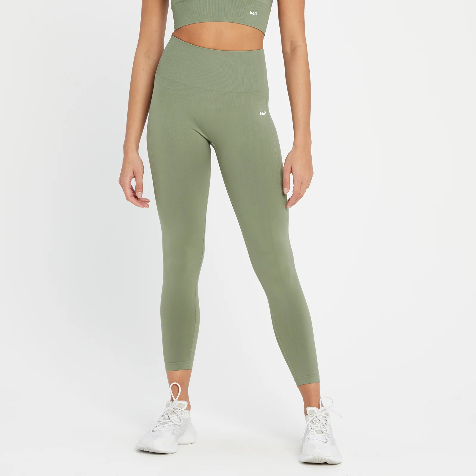 MP Women's Shape Seamless 7/8 Leggings - Washed Jade - L Image 1