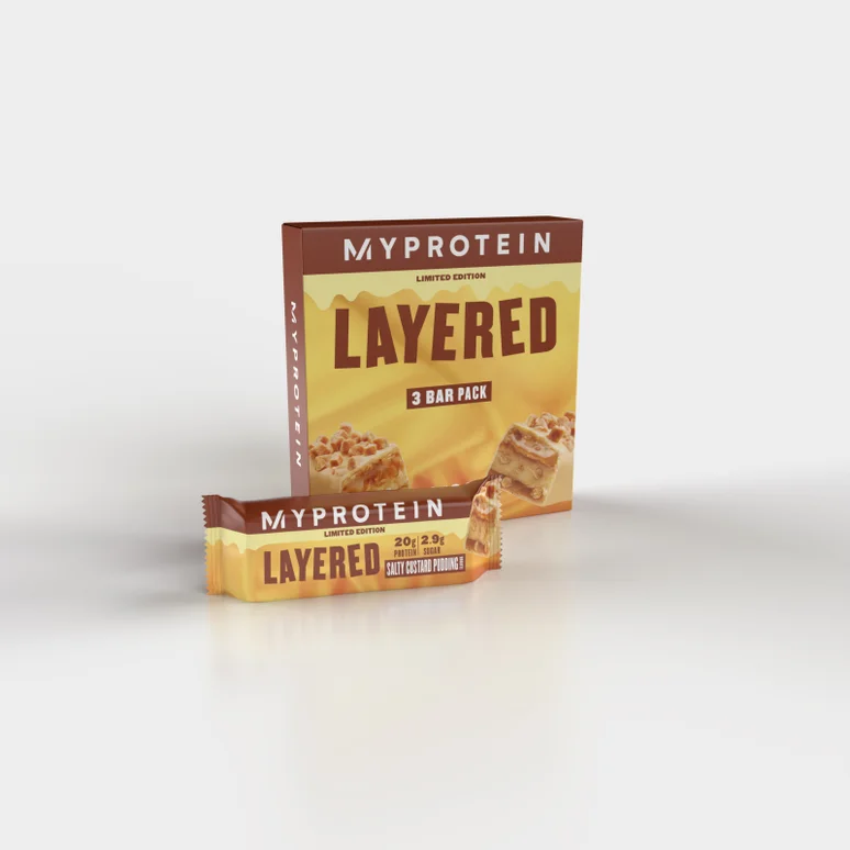 Myprotein Layer Bar, 3 x 60g - 3 x 60g - Salty Custard Pudding