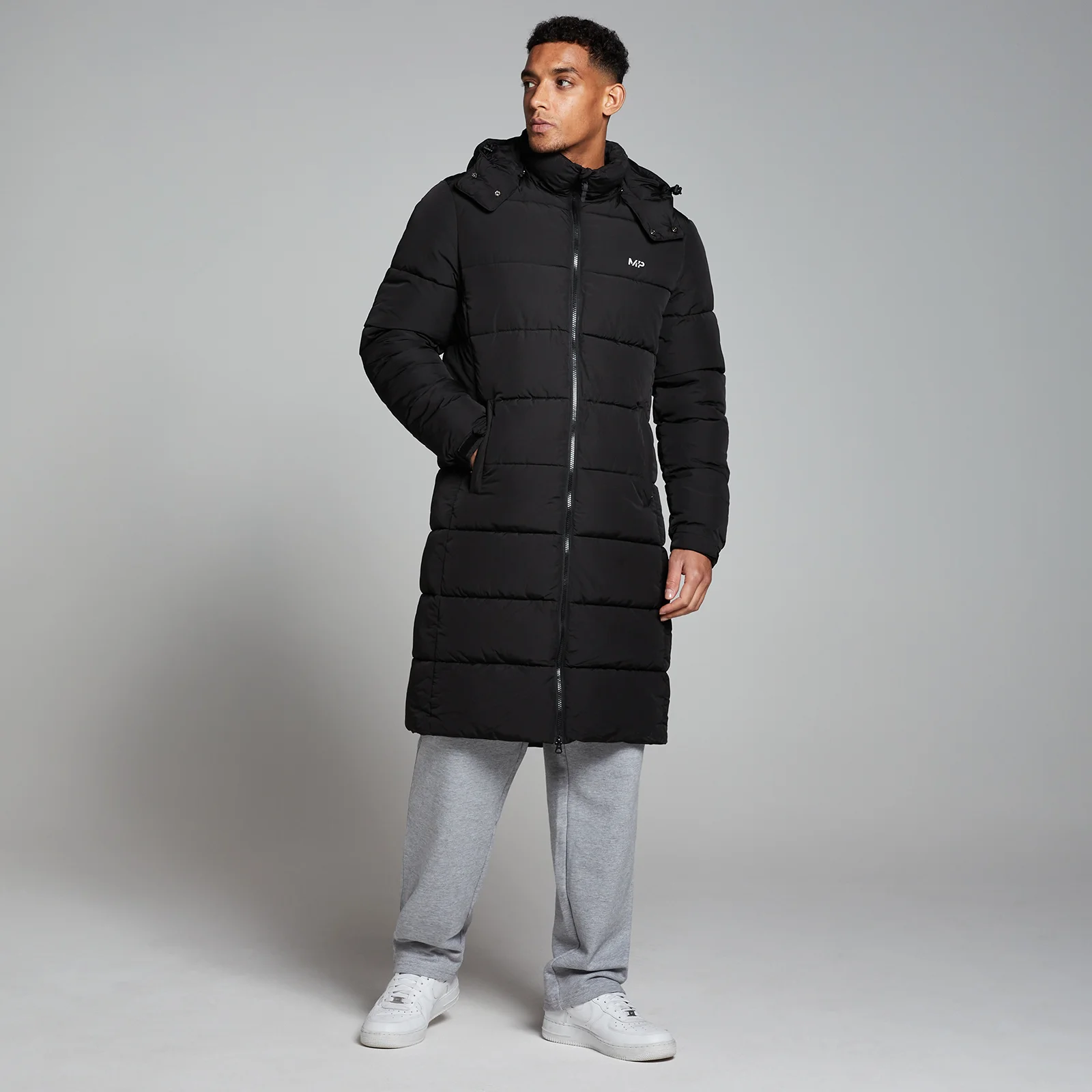 MP Men's Long Puffer Jacket - Black - XXS Image 1
