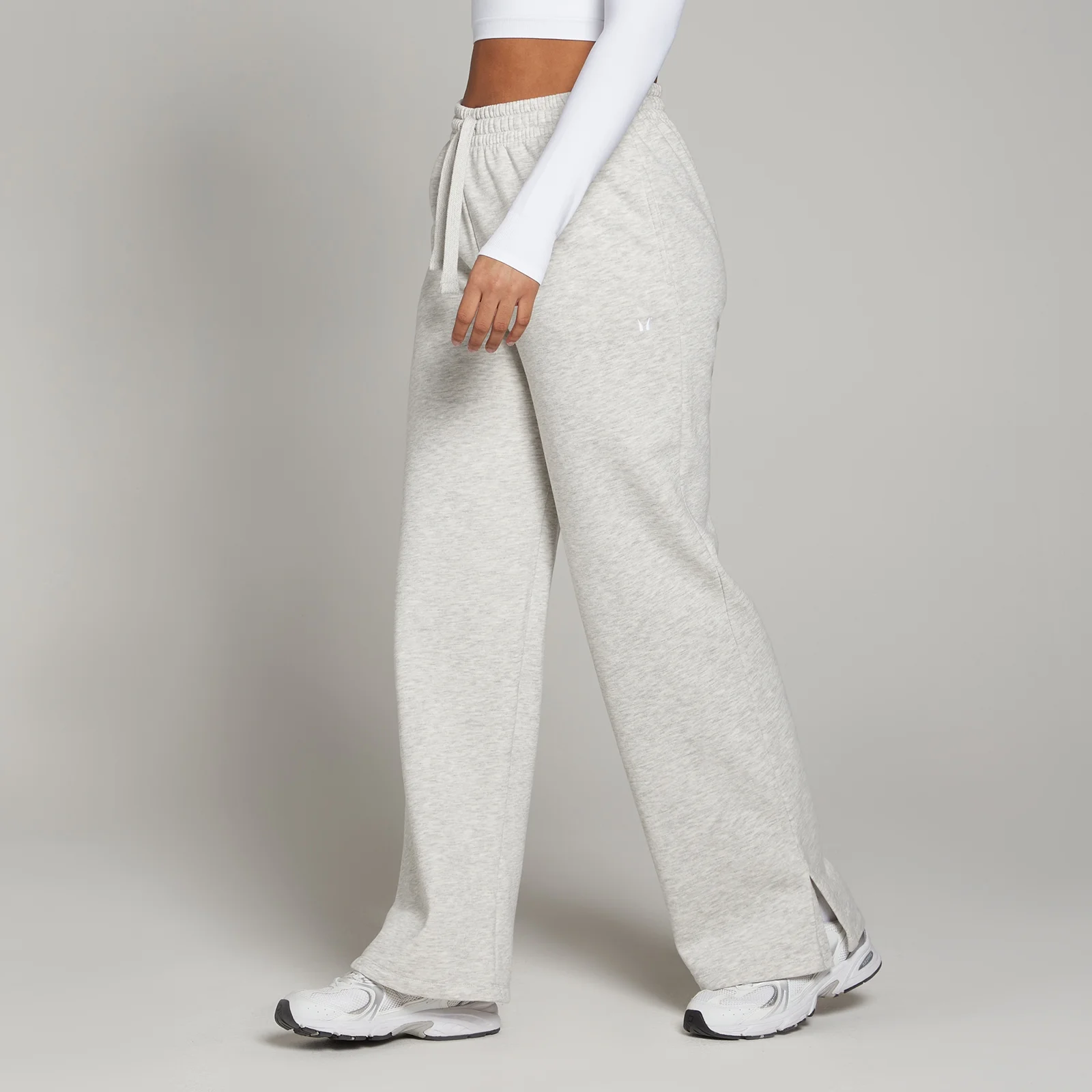MP Women's Basics Straight Leg Joggers - Light Grey Marl - M Image 1