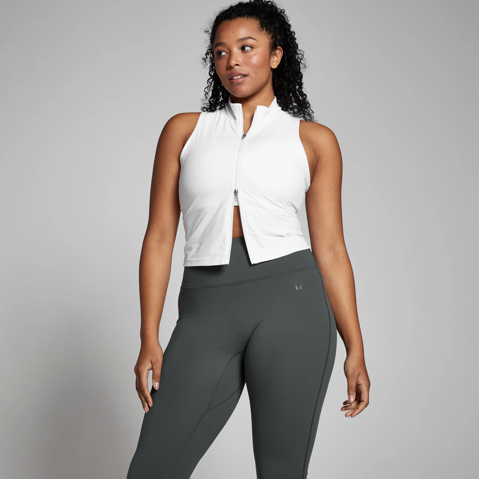 MP Women's Tempo Zip Through Vest - White - S Image 1