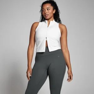 MP Women's Tempo Zip Through Vest - White - Size S