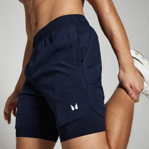 MP Men's 2-in-1 7" Training Shorts - Navy - Size XL