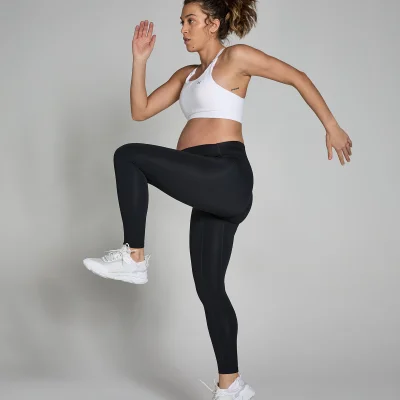 MP Women's Maternity Mid Rise Leggings - Black - S Image 6