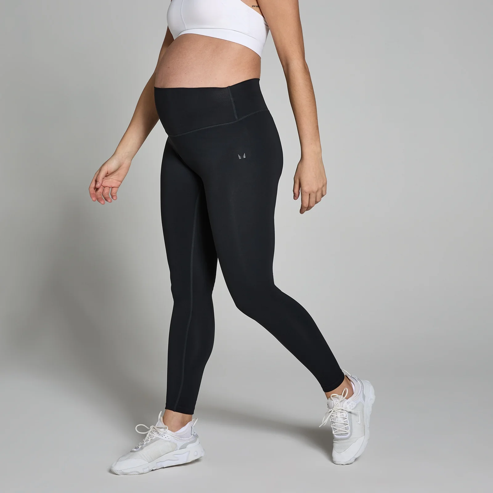 MP Women's Maternity Mid Rise Leggings - Black - S Image 1