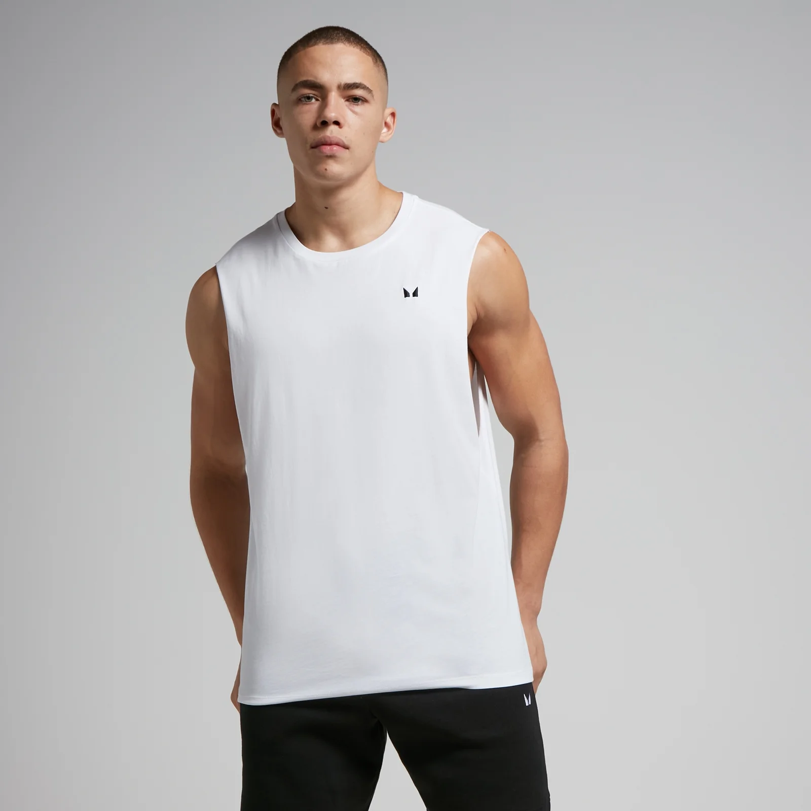 MP Men's Rest Day Drop Armhole Tank Top - White - XS Image 1