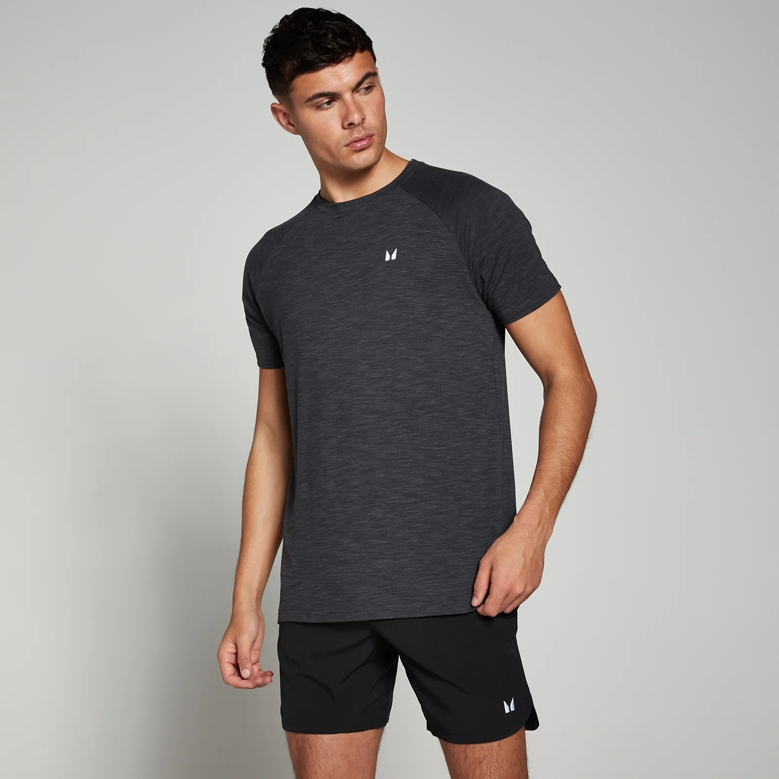 MP Men's Performance Short Sleeve T-Shirt - Black Marl - M Image 1