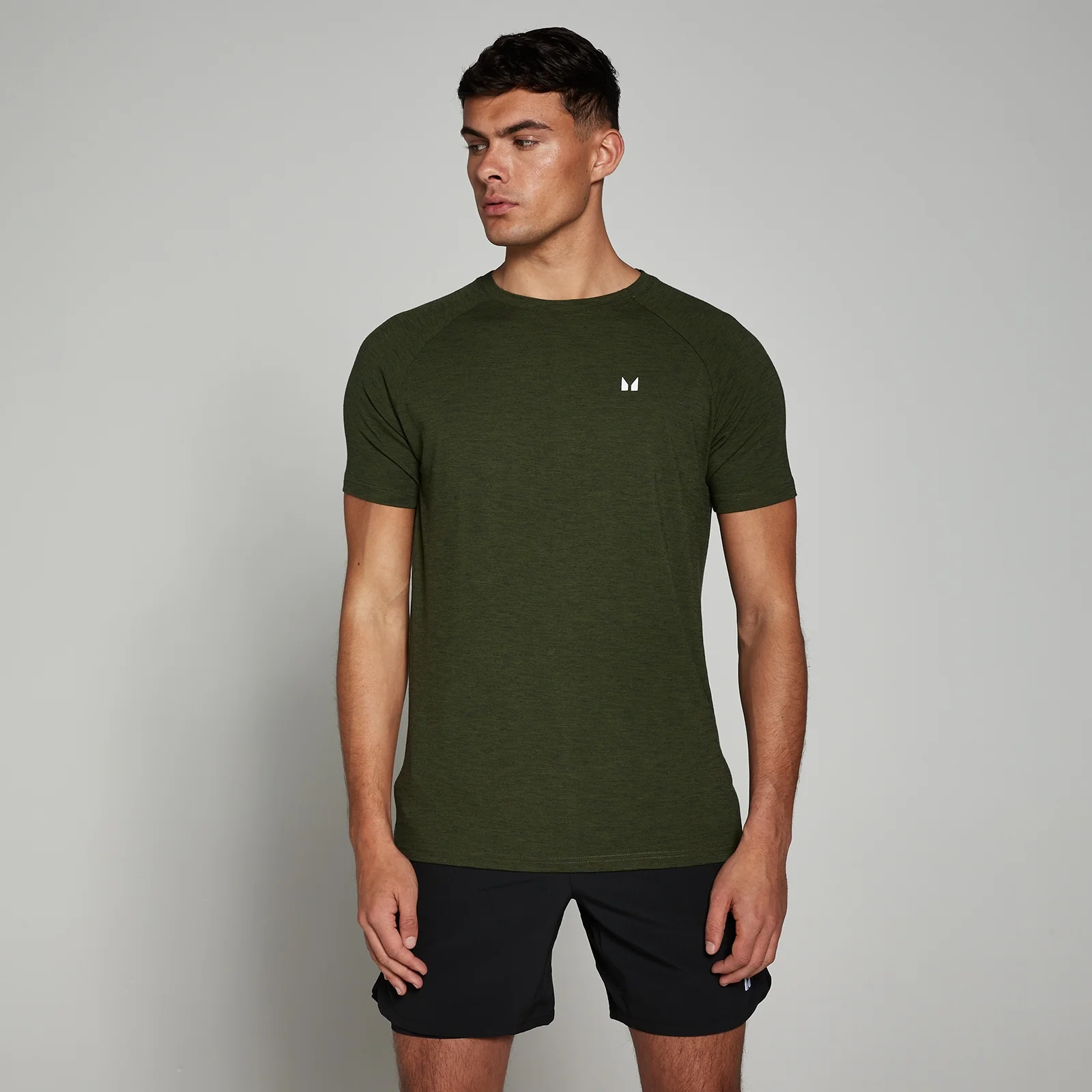 MP Men's Performance Short Sleeve T-Shirt - Army Green Marl - XS Image 1