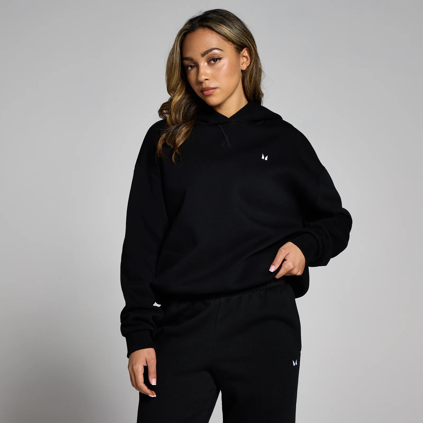 MP Women's Basics Oversized Hoodie - Black - L Image 1
