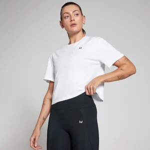MP Women's Basics Boxy Short Sleeve Crop T-Shirt - White - Size XL