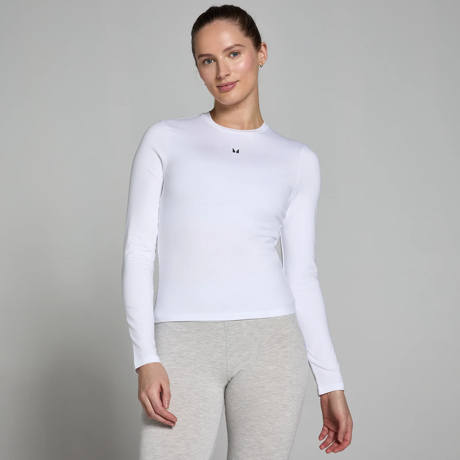 MP Women's Basics Body Fit Long Sleeve T-Shirt - White - L Image 1