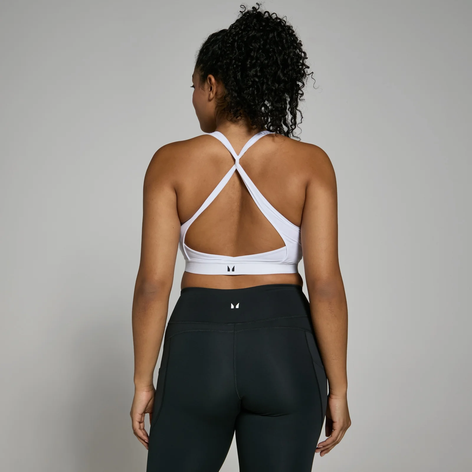 MP Women's Power Cross Back Sports Bra - White - M Image 1