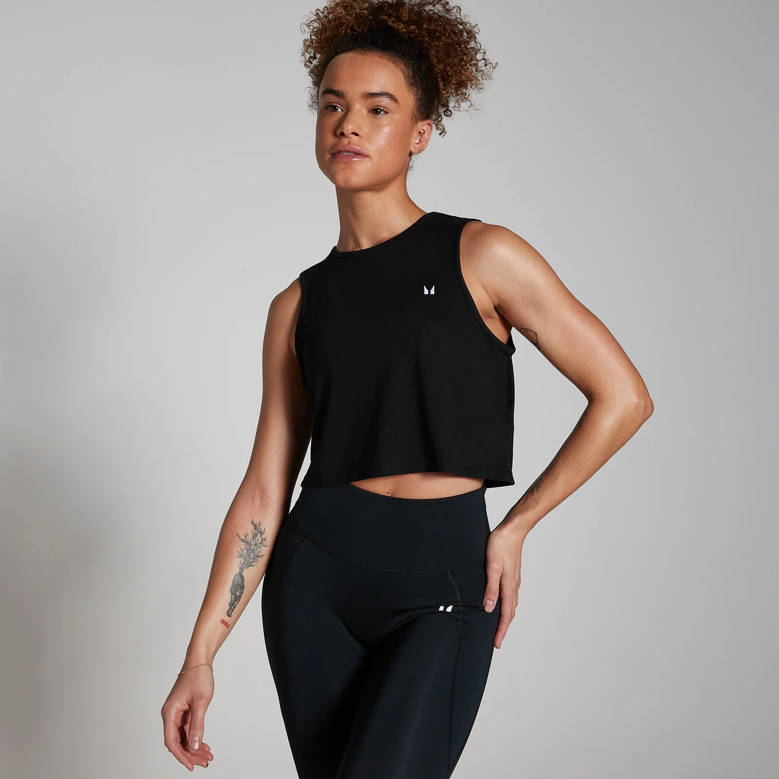 MP Women's Training Cropped Vest - Black - L Image 1