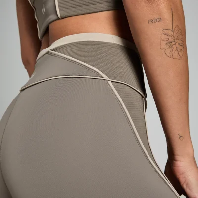 MP Women's Tempo Contrast Texture Leggings - Espresso - M Image 6