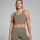 MP Women's Tempo Contrast Texture Sports Bra - Espresso