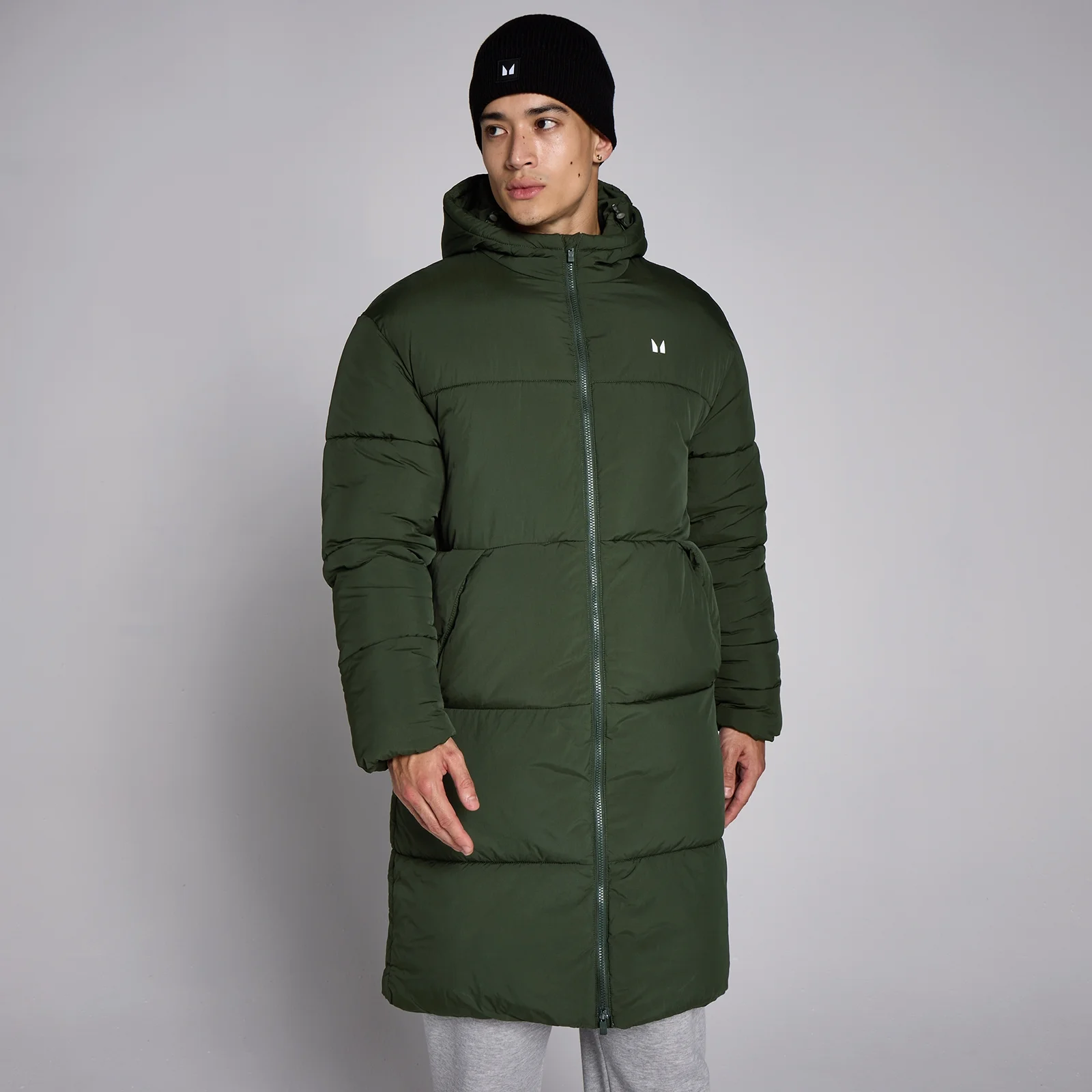 MP Men's Long Puffer Jacket - Forest Green - XXL Image 1