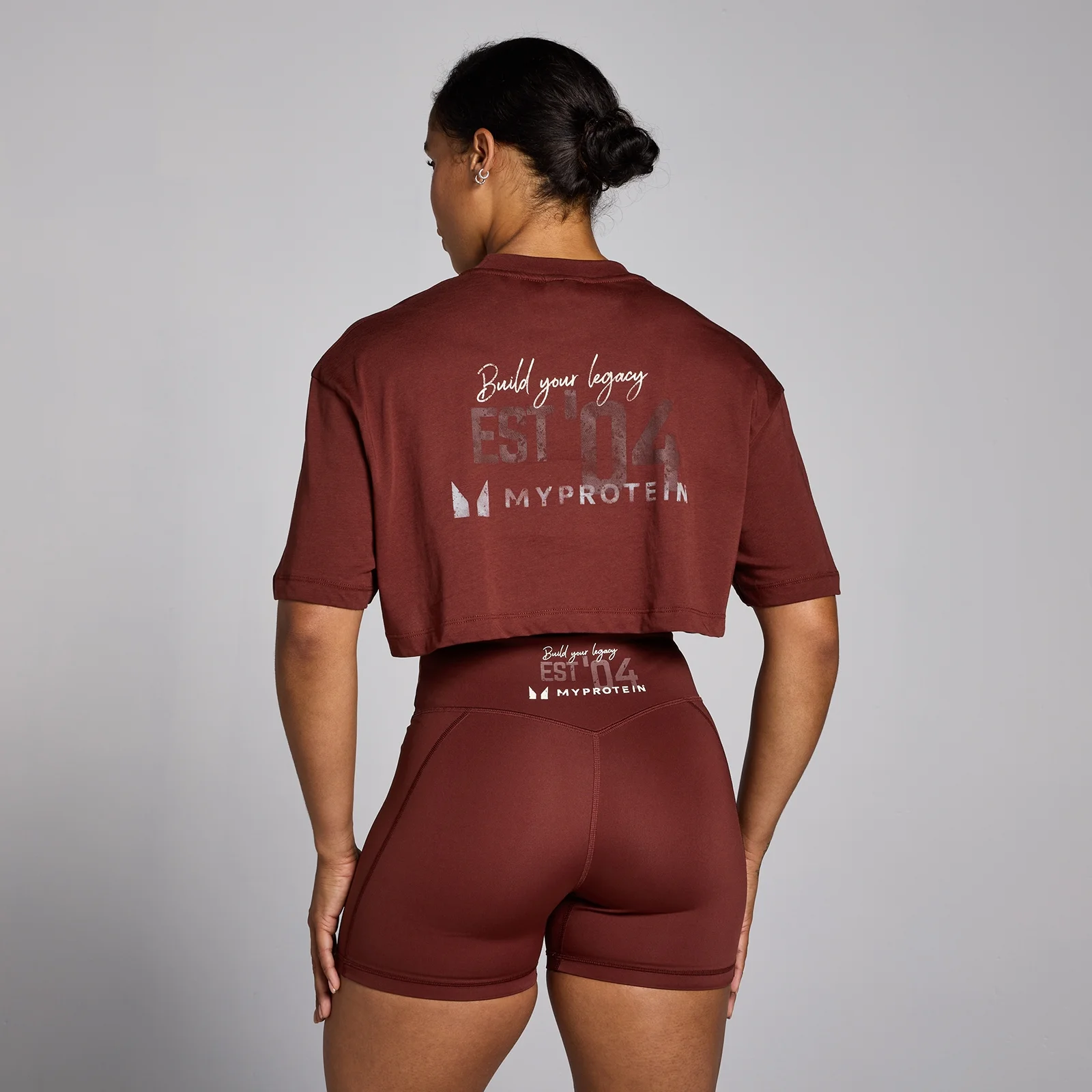 MP Women's Origin Crop Graphic T-Shirt - Firebrick - XS Image 1