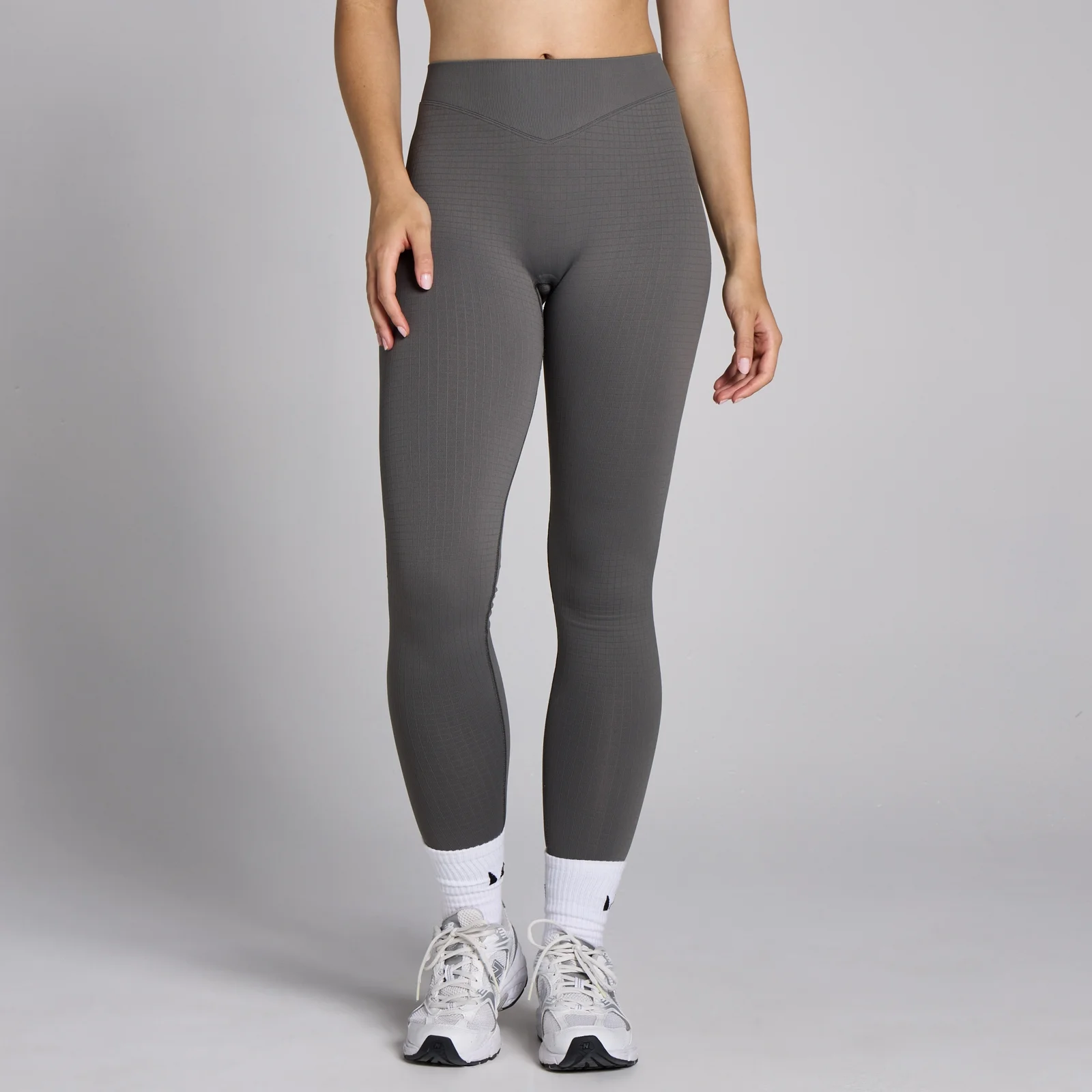 MP Women's Waffle Seamless Leggings - Gun Metal - XS Image 1