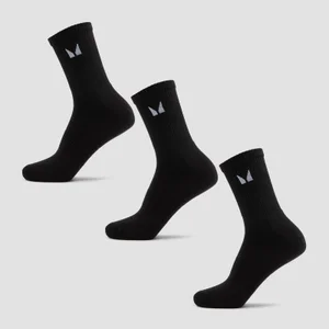 MP Unisex Crew Socks (3 Pack) - Black - Size UK 6-8