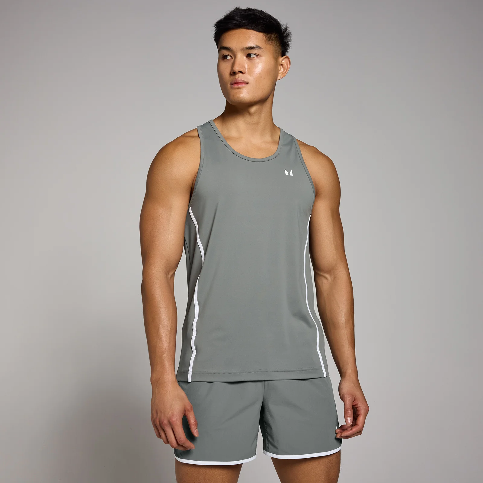 MP Men's Tempo Binding Vest - Rock - XS Image 1