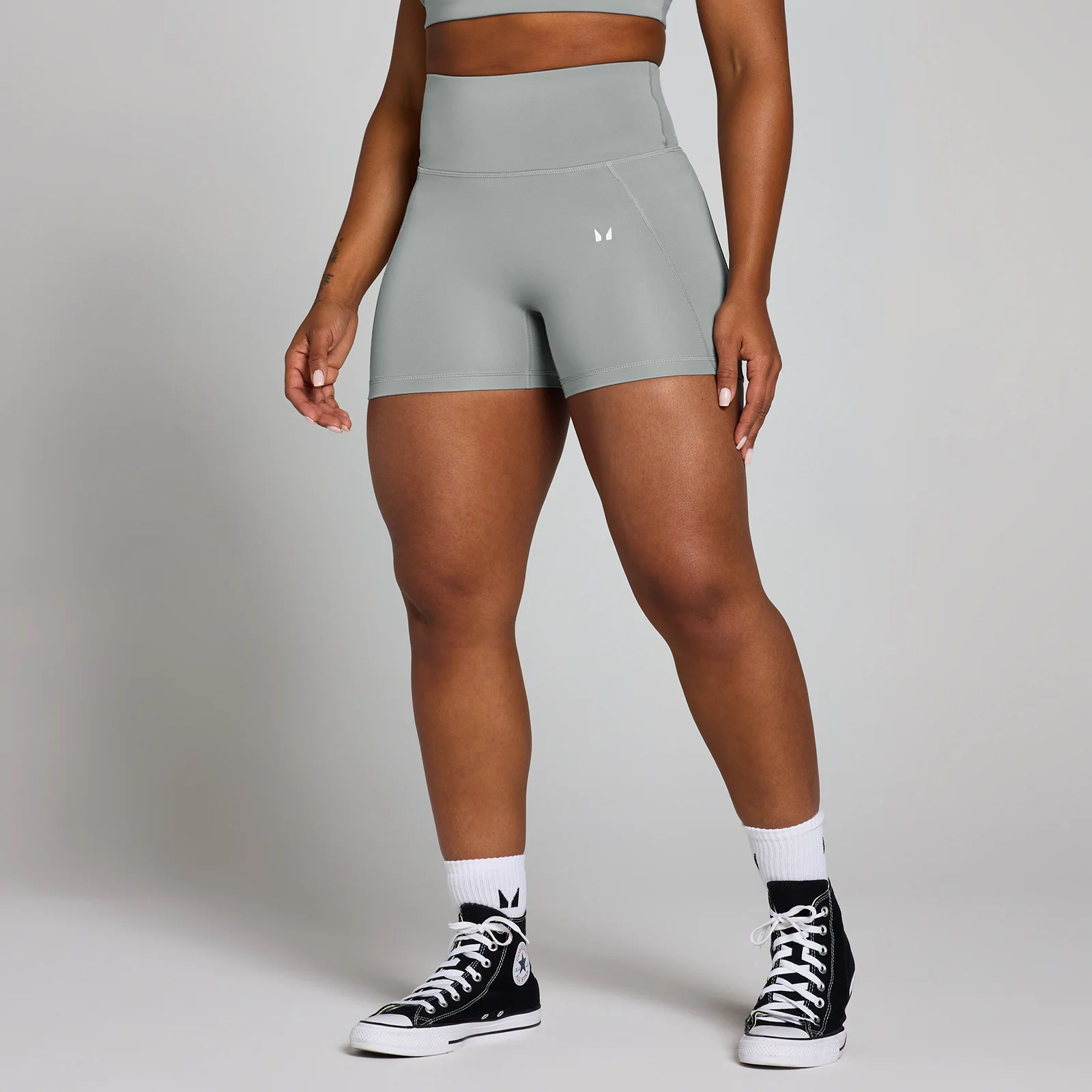 MP Women's Origin Graphic Training Shorts - Fossil Grey - M Image 1