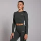 MP Women's Shape Seamless Long Sleeve Crop Top - Dark Shadow