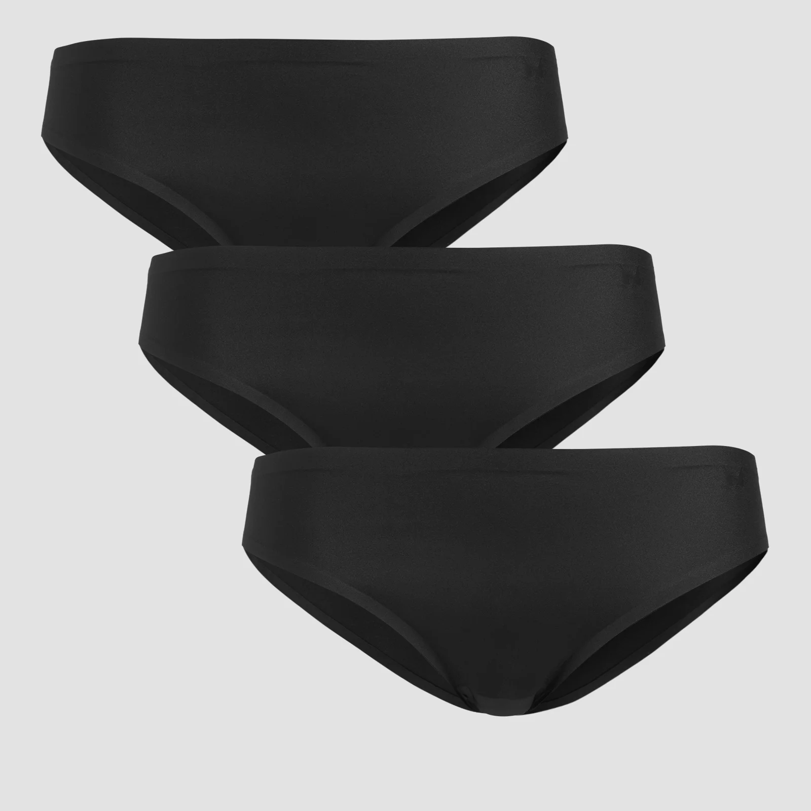 MP Women's Mid Rise No VPL Bikini Brief (3 Pack) - Black - XXL Image 1