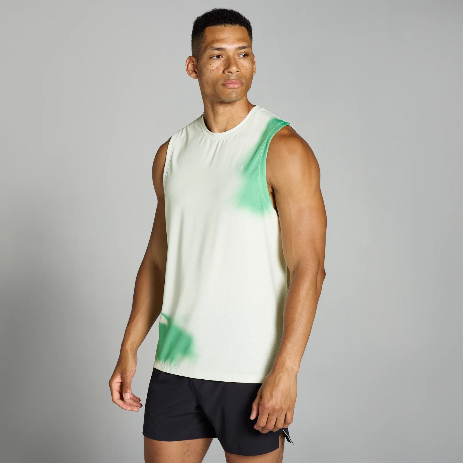 MP Men's Velocity Mesh Print Tank - White - XS Image 1